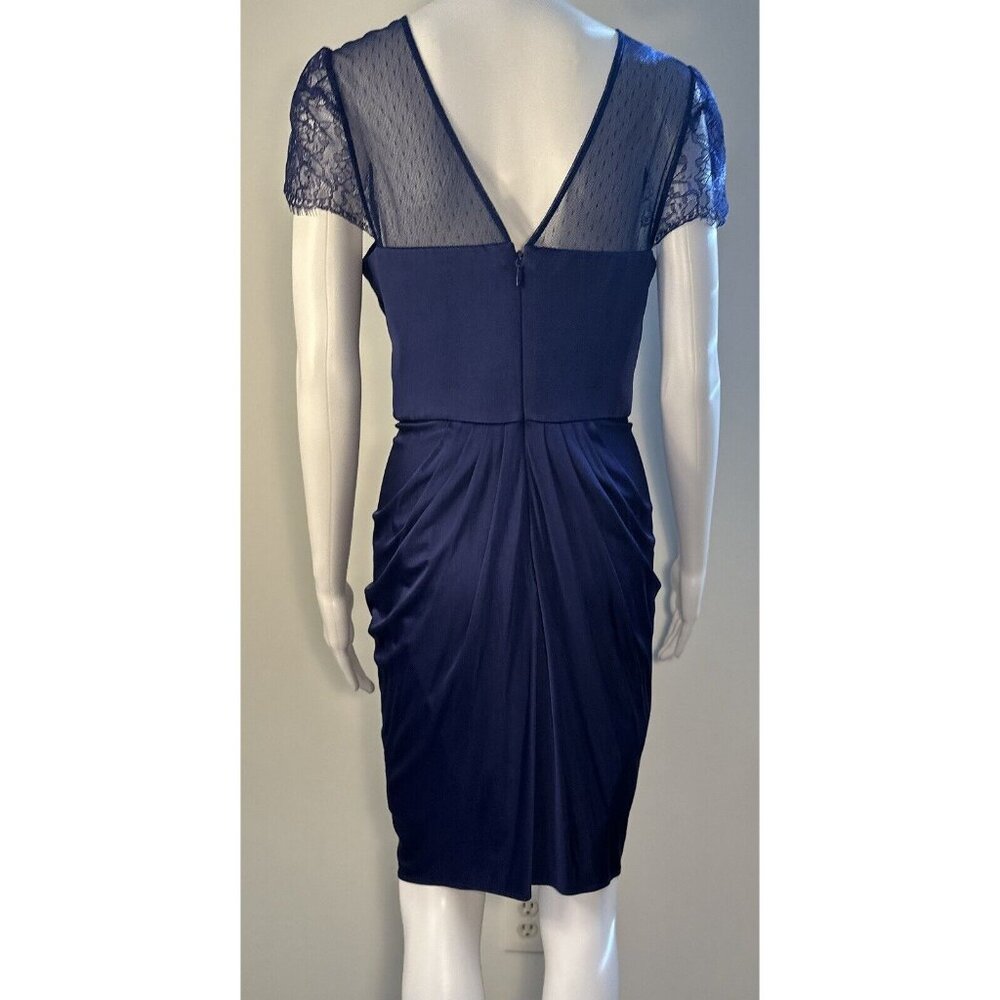 BCBG MAXAZRIA ORIENT BLUE MERCEDES COCKTAIL DRESS, WEDDING, X-MASS PARTY, FUN-M - Picture 8 of 16